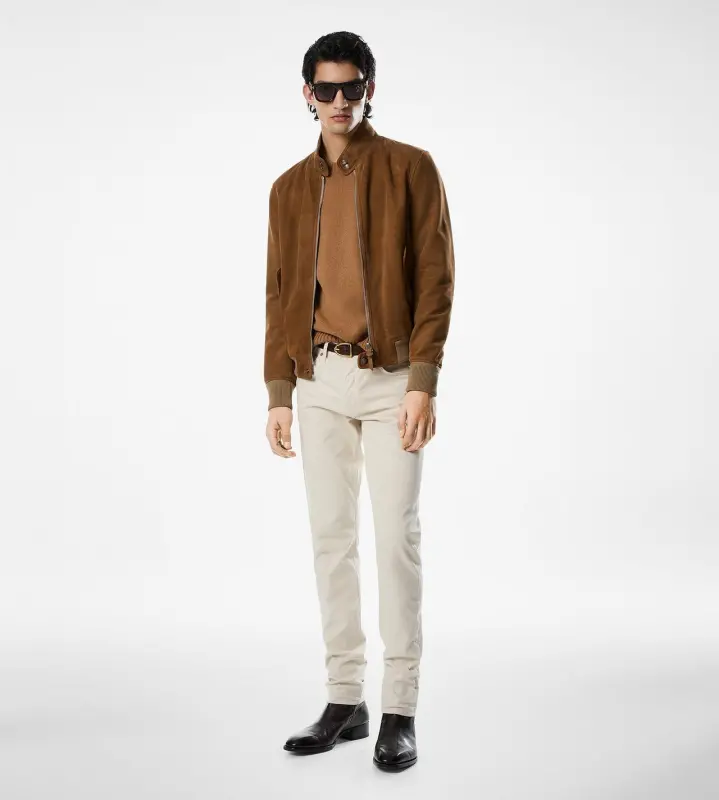 SUEDE HARRINGTON CARAMEL online